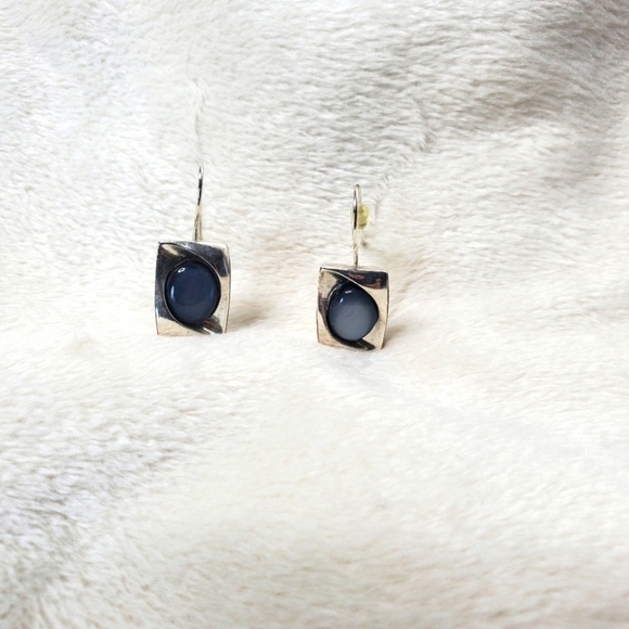 Women's Vintage KC Signed Faux Gem Drop Earrings - Picture 1 of 4